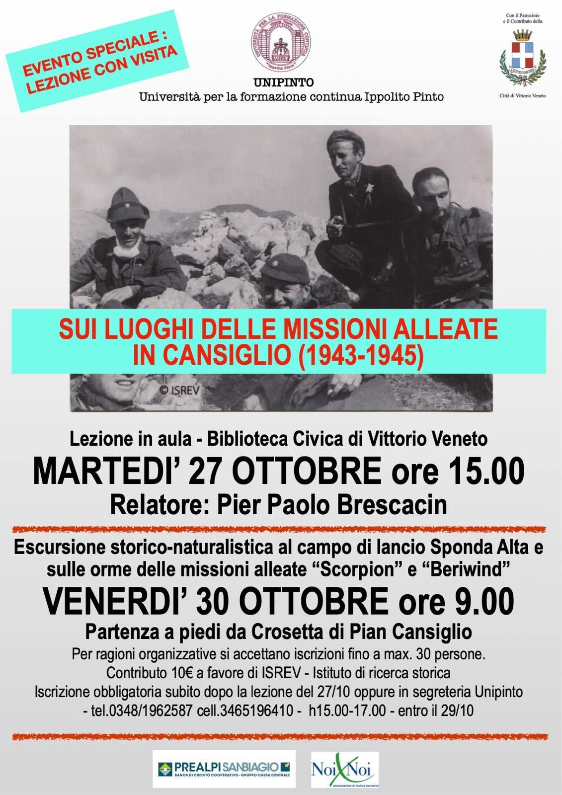 Sui luoghi delle Missioni Alleate in Cansiglio