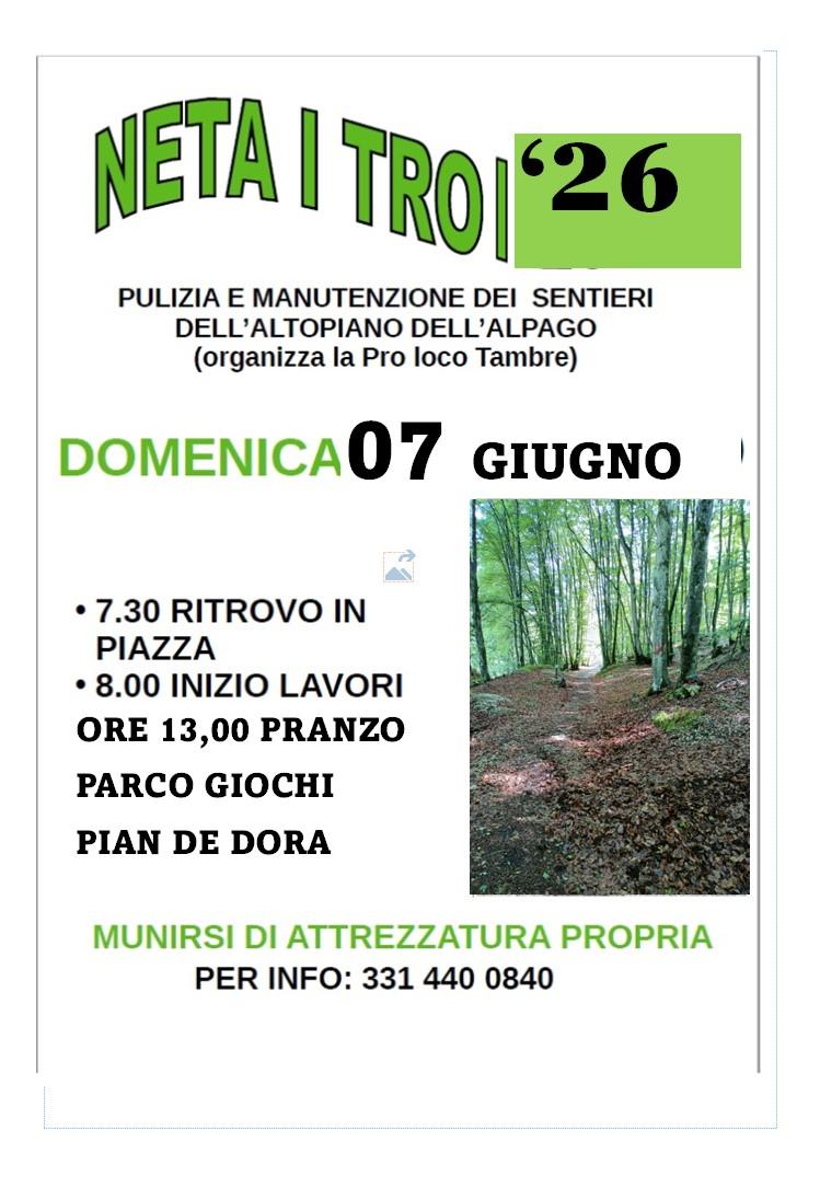 Tradizionale “Neta i troi” e pulizia parco giochi Pian de Dora