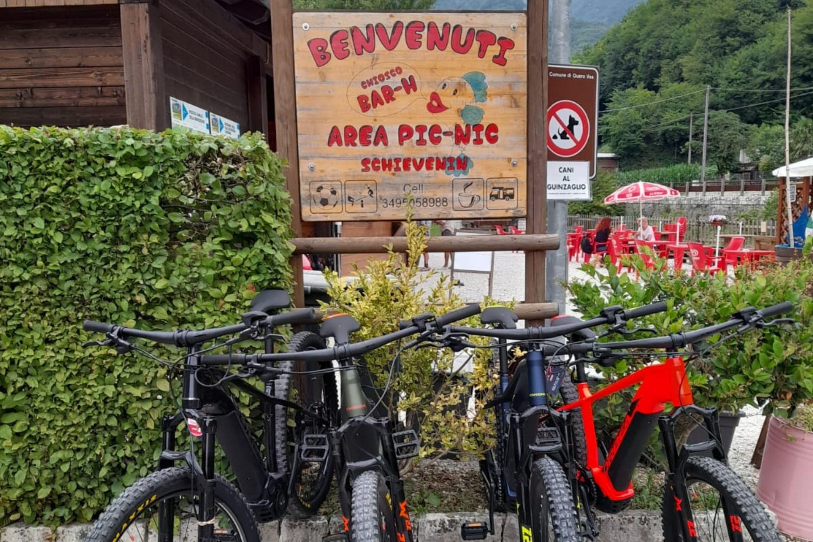 Noleggio bici Area pic-nic chiosco Valle di Schievenin
