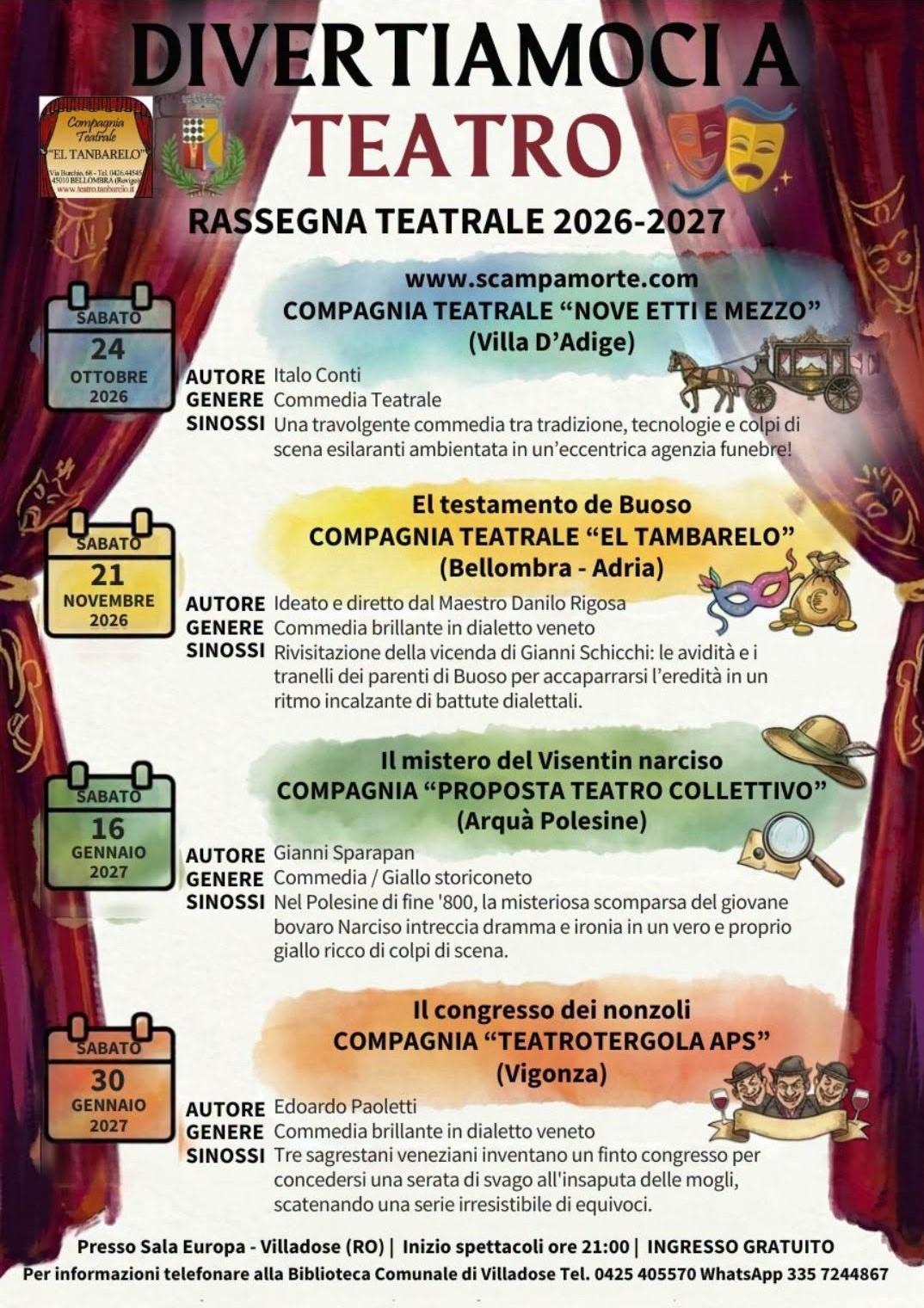 Divertiamoci a Teatro 2026/2027