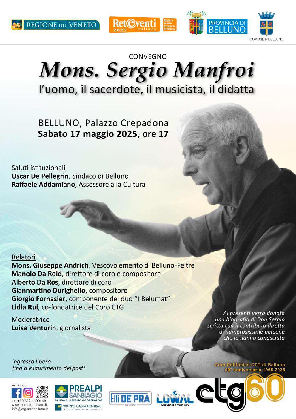 Convegno Mons. Sergio Manfroi: l’uomo, il sacerdote, il musicista, il didatta