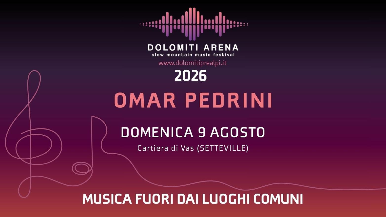 Dolomiti Arena - Omar Pedrini - Registrati qui!