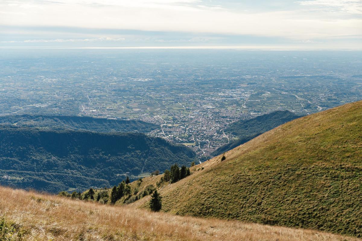 vista sulla pianura dal monte Boral