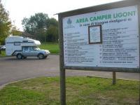 Area sosta camper Ligont