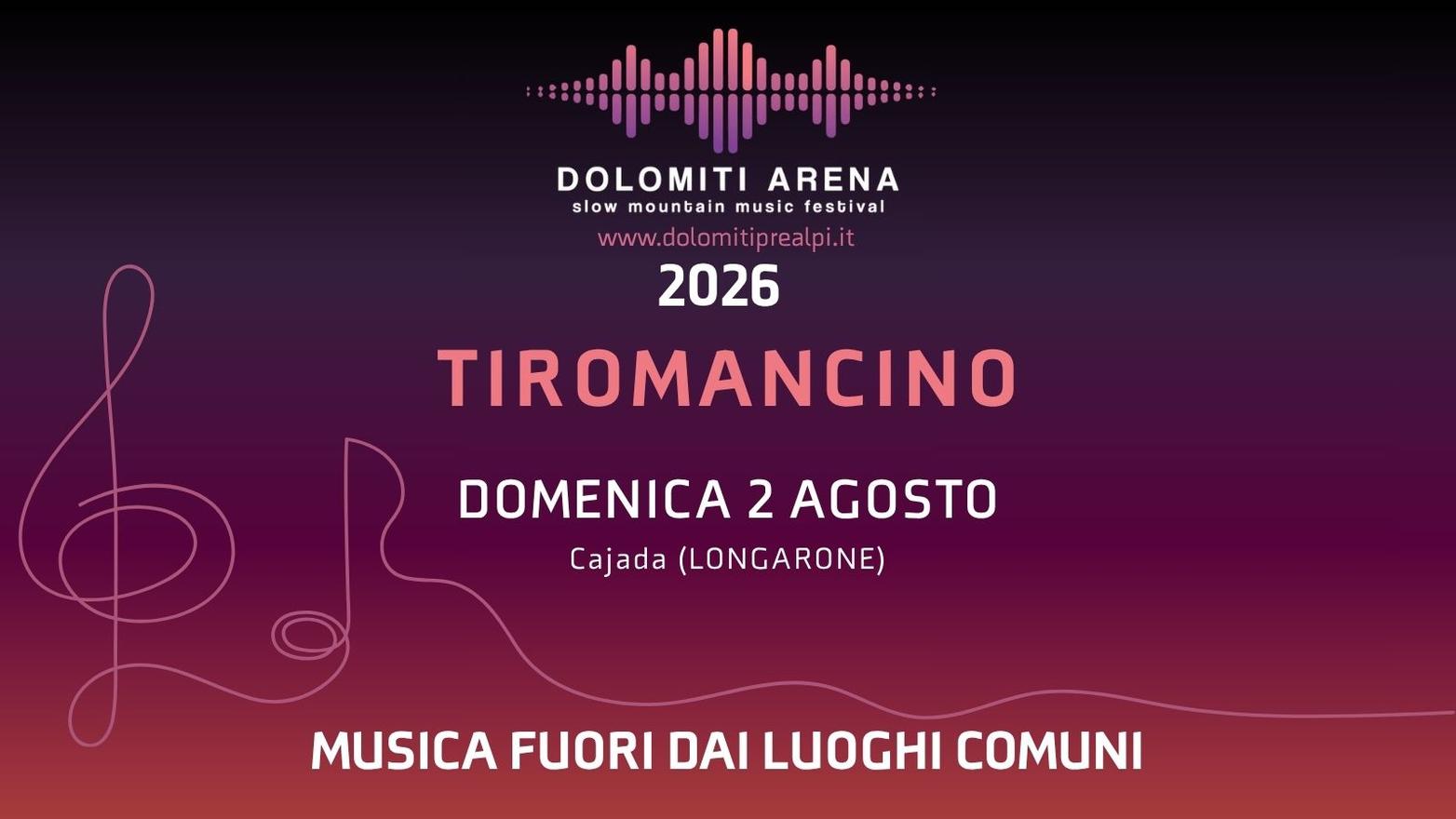 Dolomiti Arena - Tiromancino - Registrati qui!