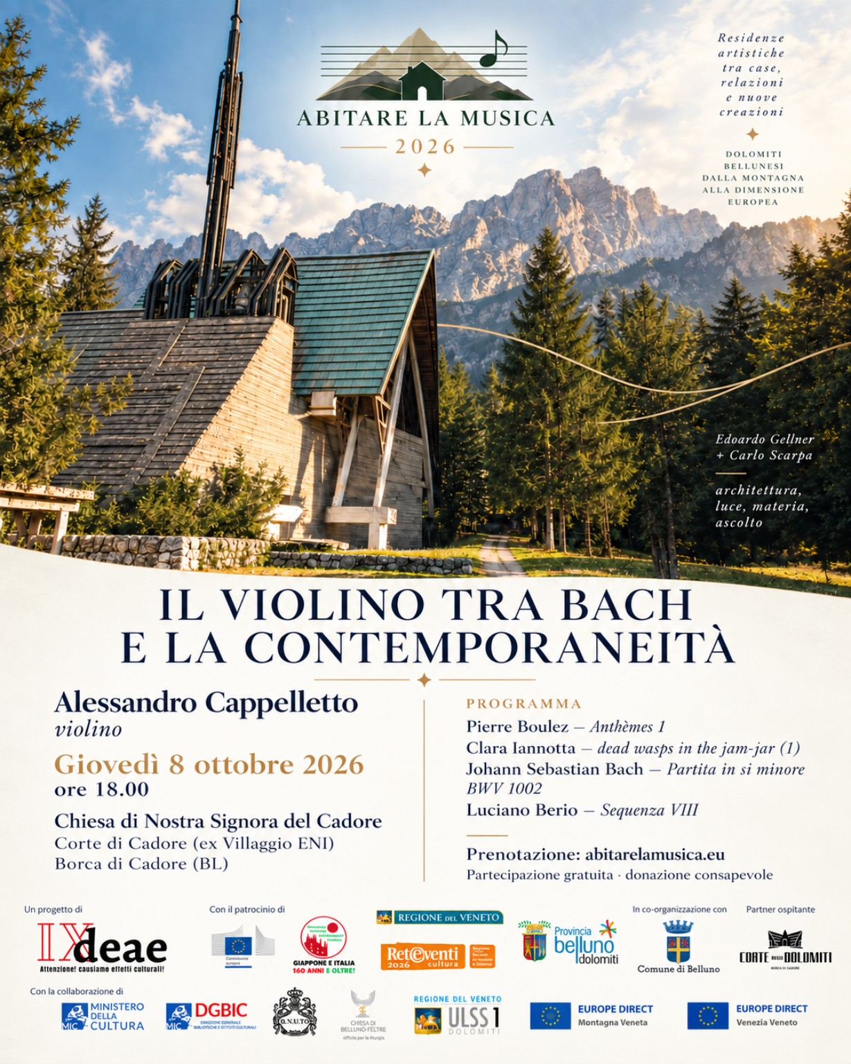 Abitare la Musica – Il violino tra Bach e la contemporaneità