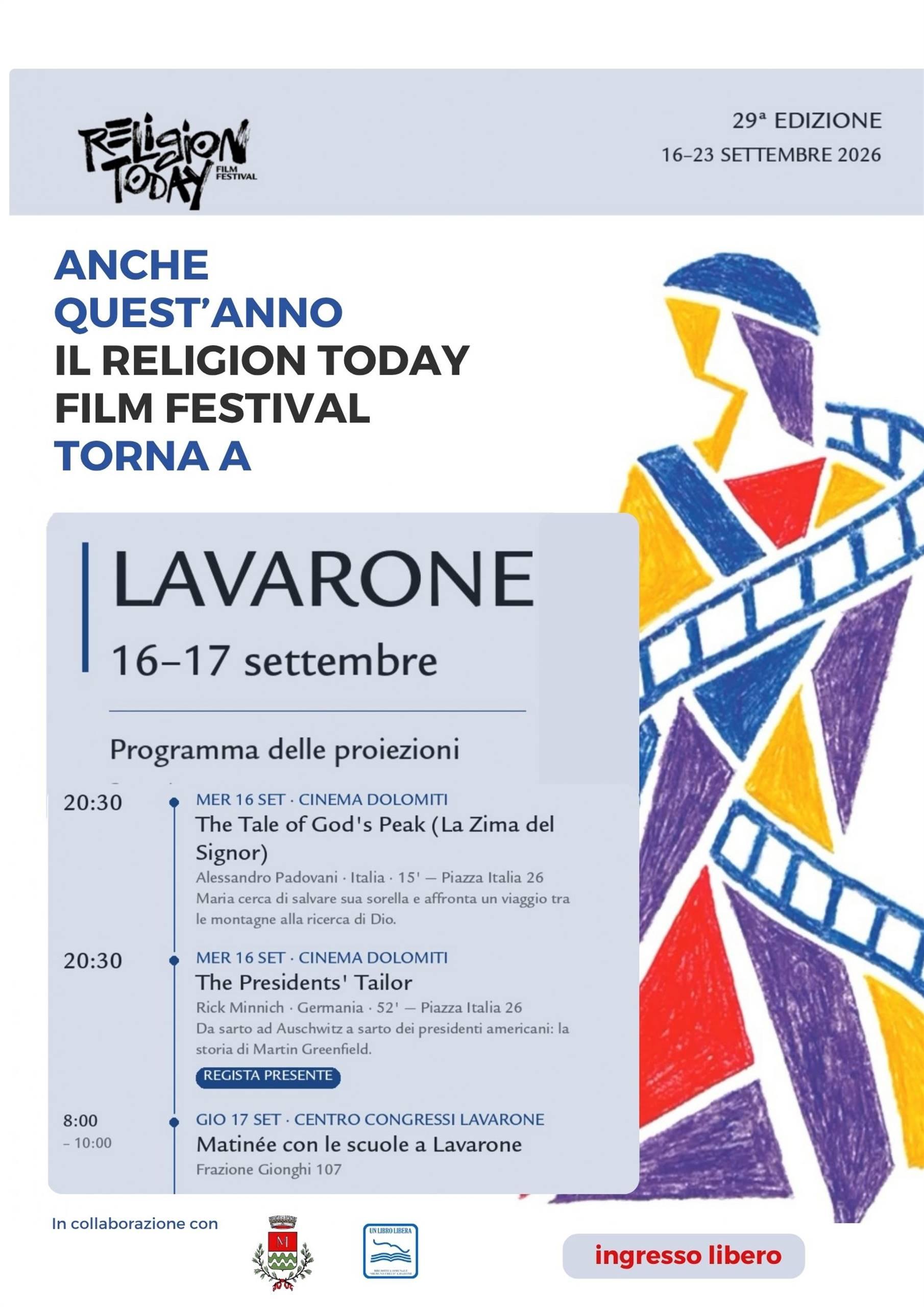 Proiezioni dal Religion Today Film Festival