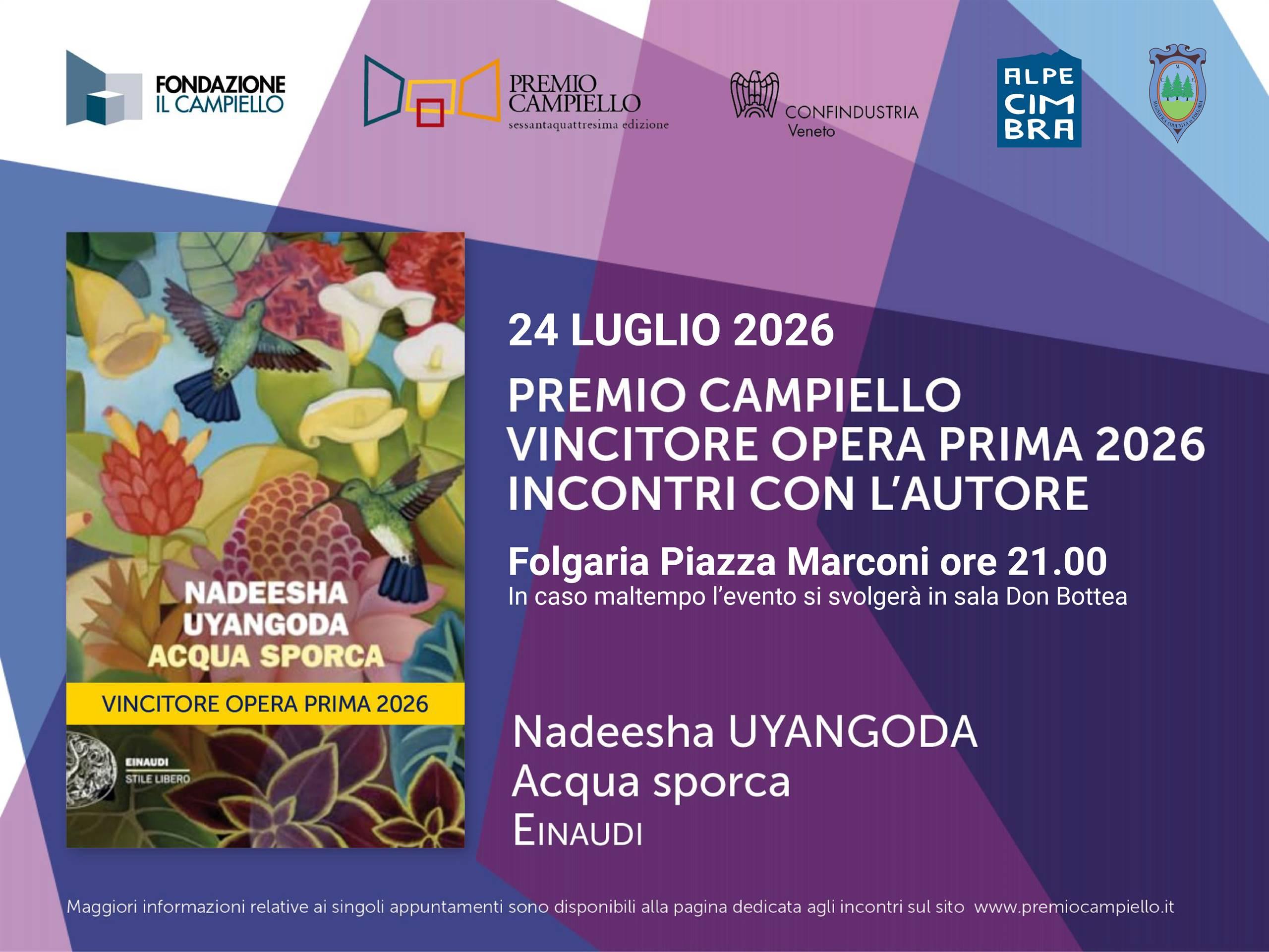 Premio Campiello - Vincitore opera prima 2026 incontri con l'autore