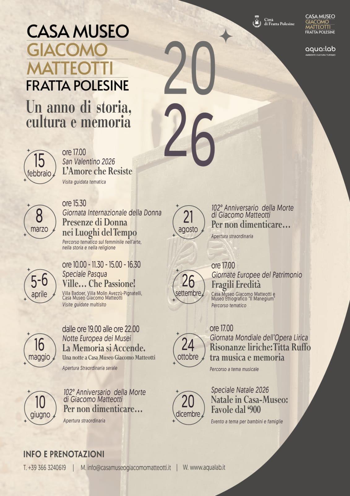 Un anno di storia, cultura e memoria