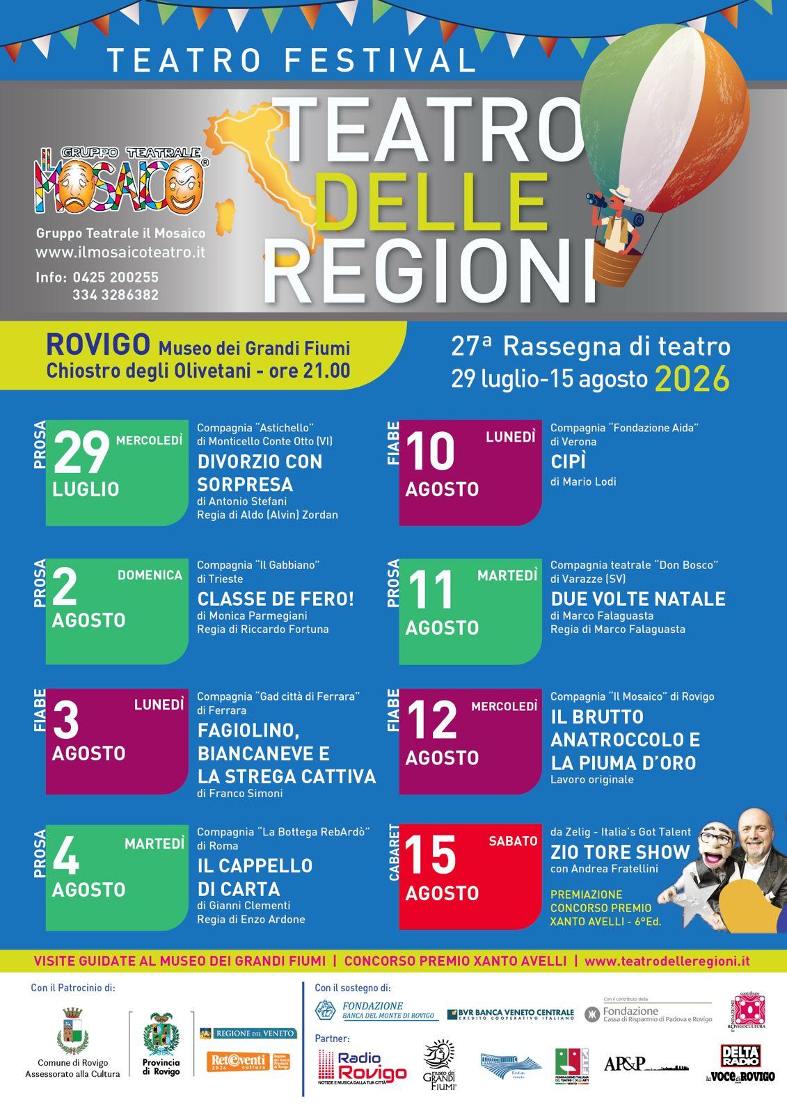 Teatro delle Regioni: Rassegna 2026