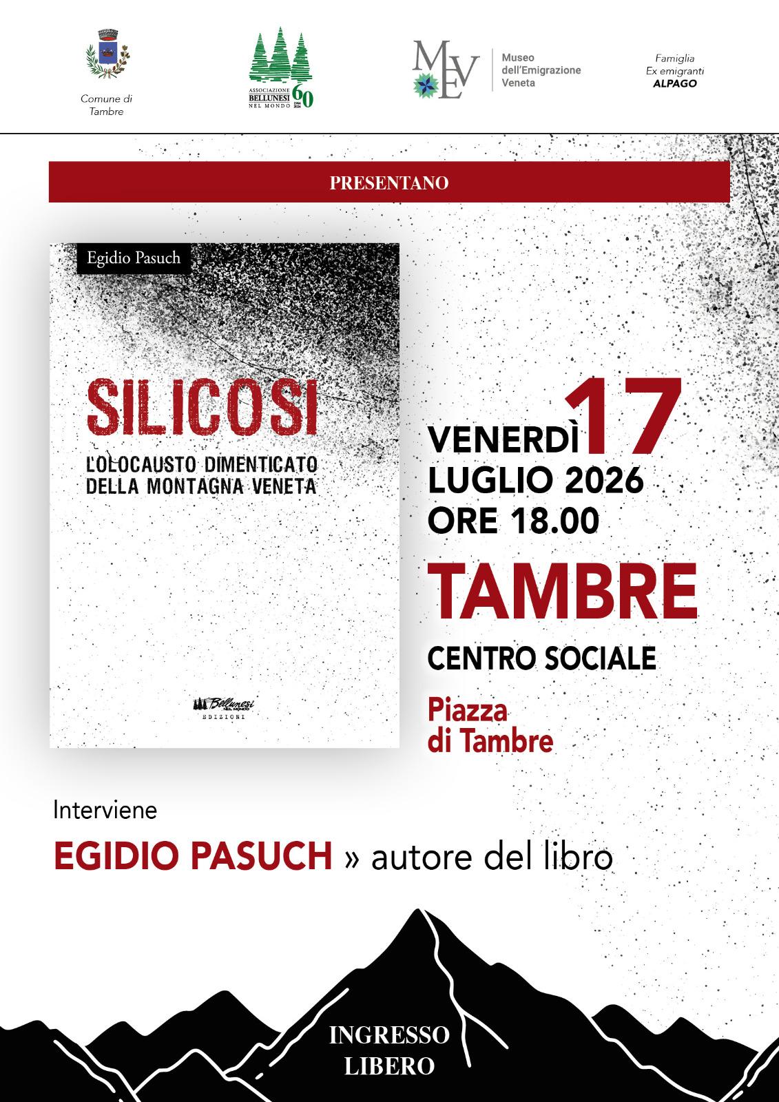 Presentazionel libro “Silicosi. L’olocausto dimenticato della montagna veneta”