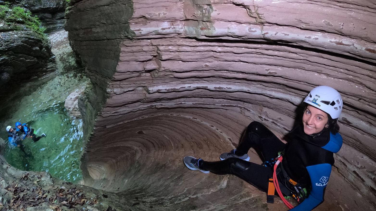 Canyoning in Val di Botte al pomeriggio