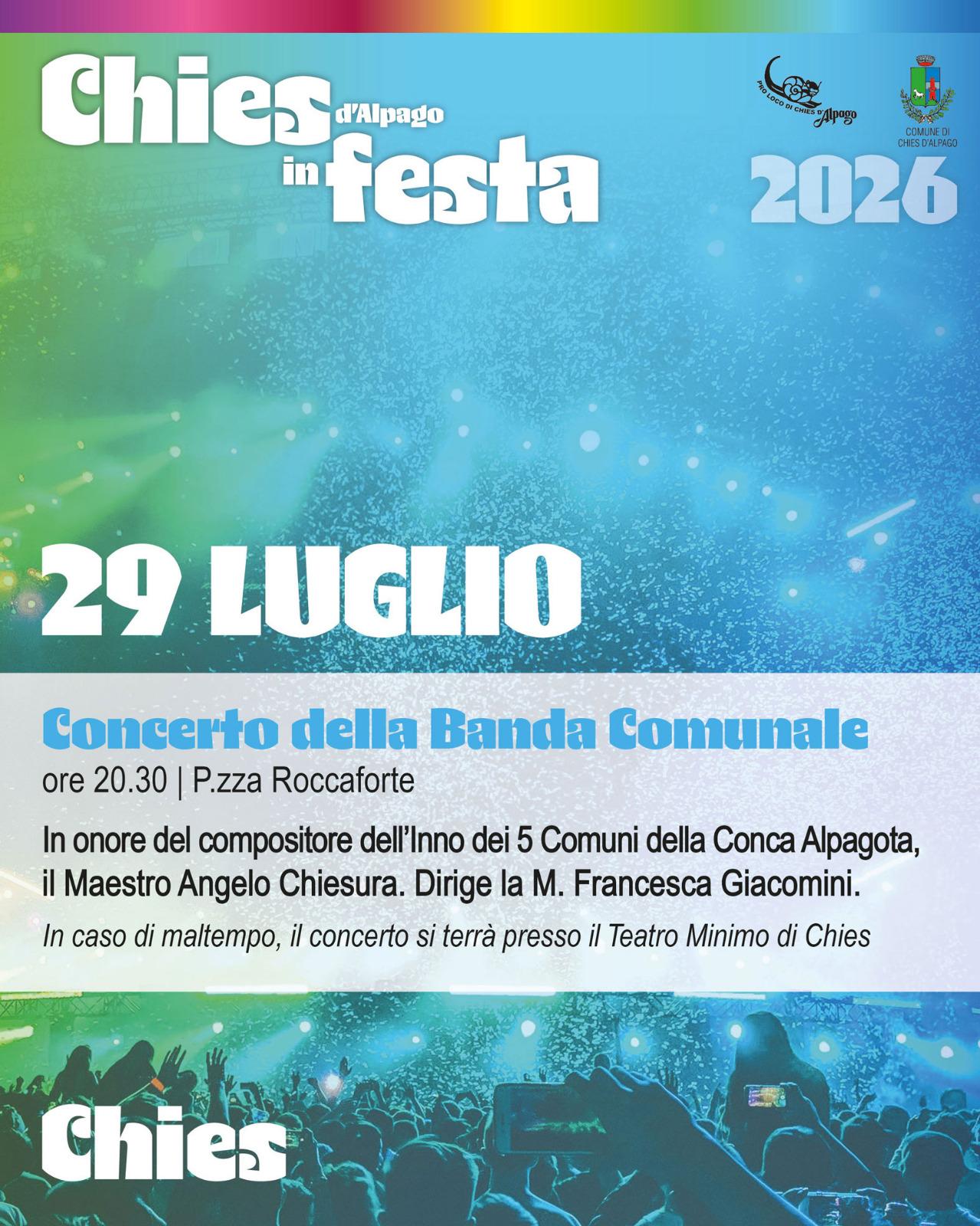Concerto della banda comunale di Chies d’Alpago