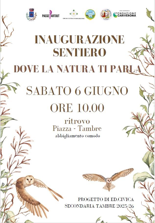 Inaugurazione del sentiero “dove la natura ti parla”