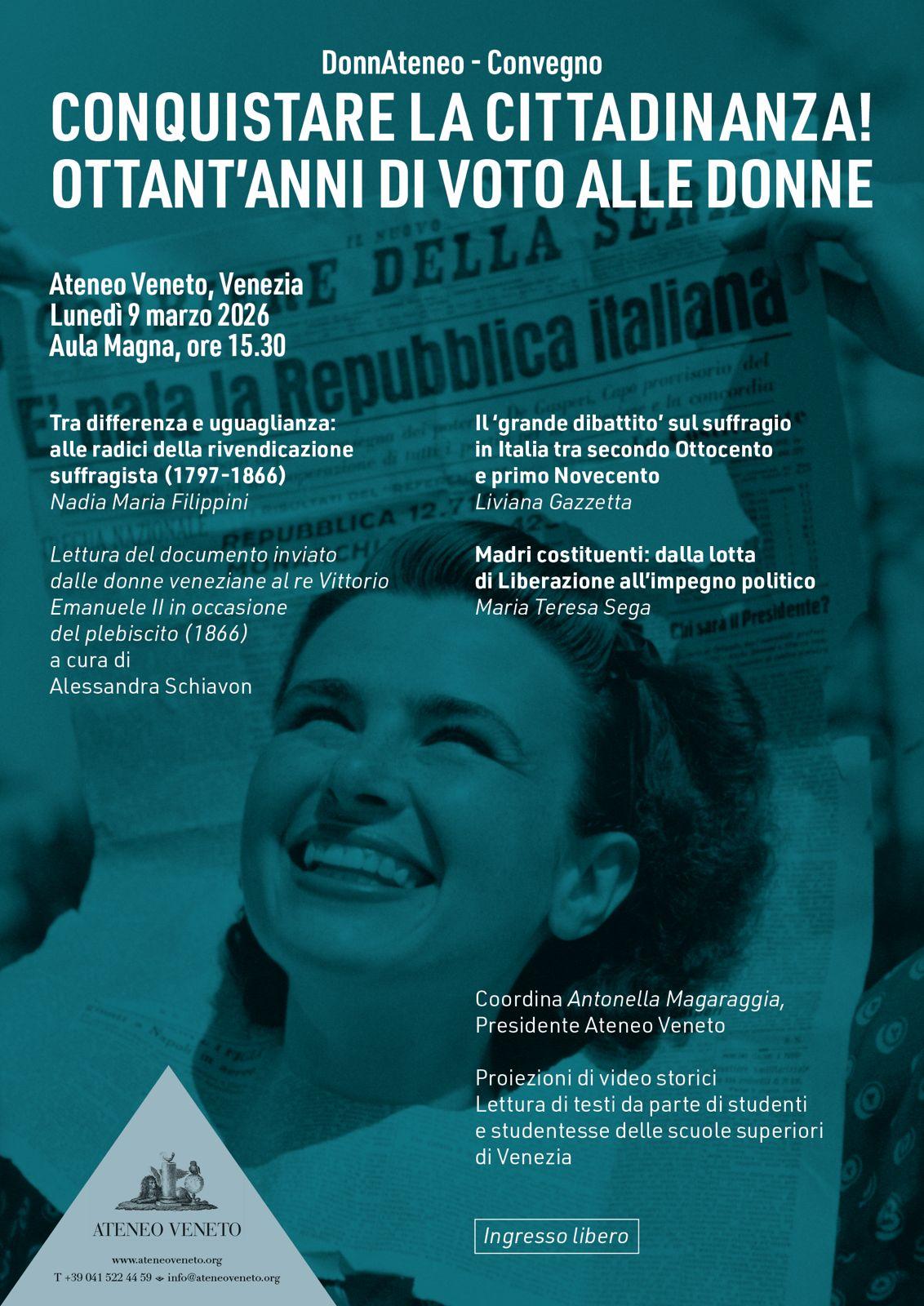 DonnAteneo-MarzoDonna | Ottant’anni di voto alle donne