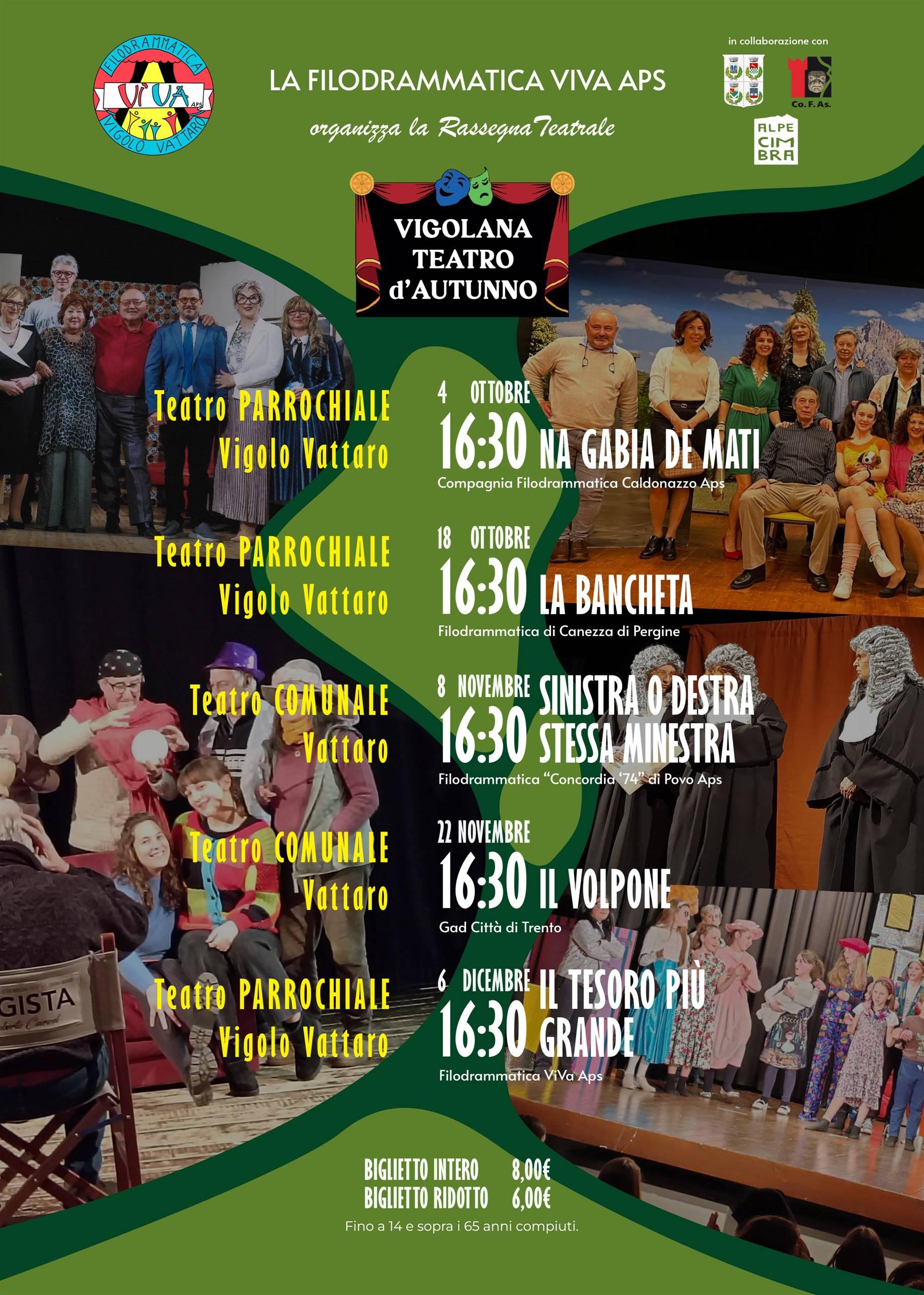 Rassegna "Vigolana teatro d'autunno" -  "Sinistra o destra, stessa minestra"