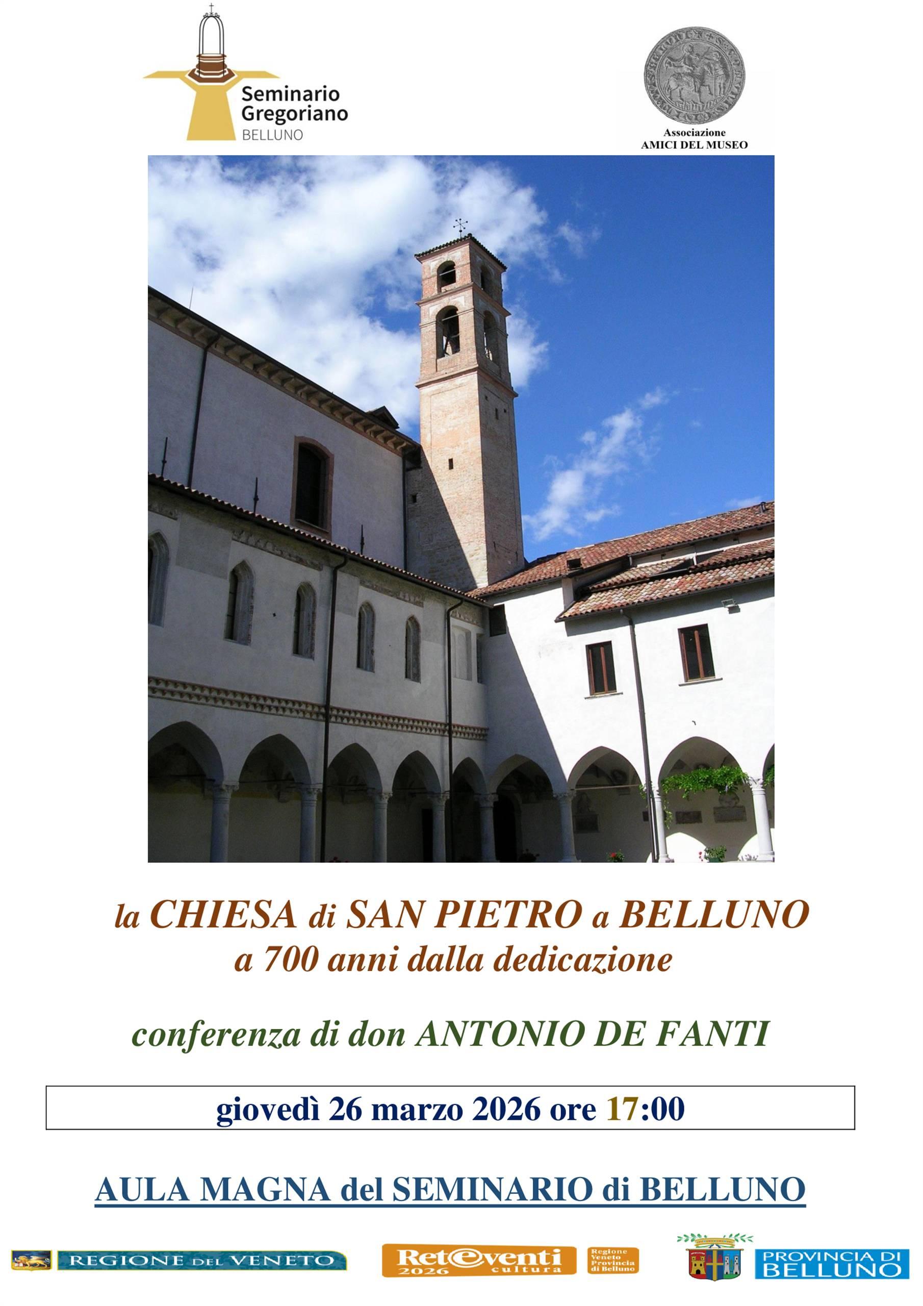 La chiesa di San Pietro a Belluno e la sua storia dalle origini ad oggi