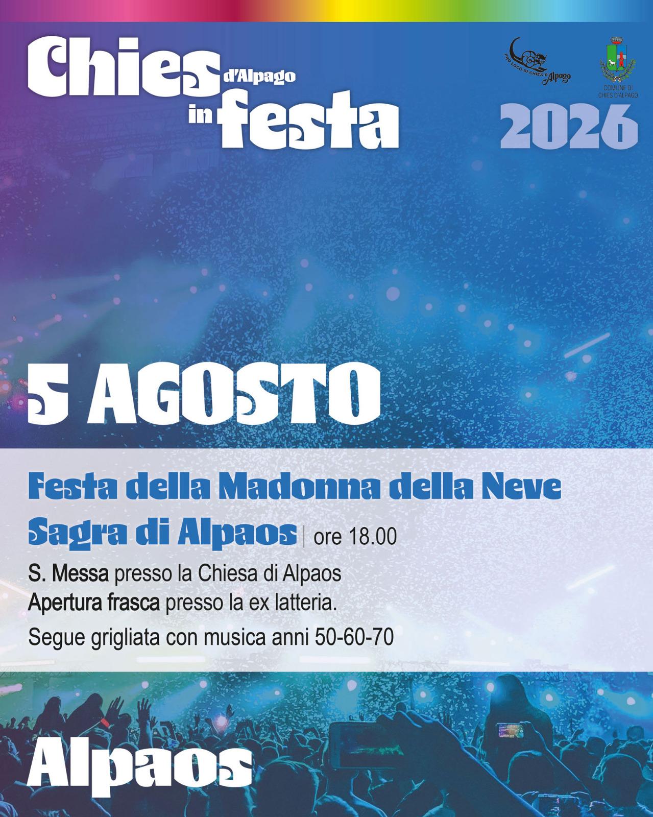 Sagra di Alpaos- Festa della Madonna della neve
