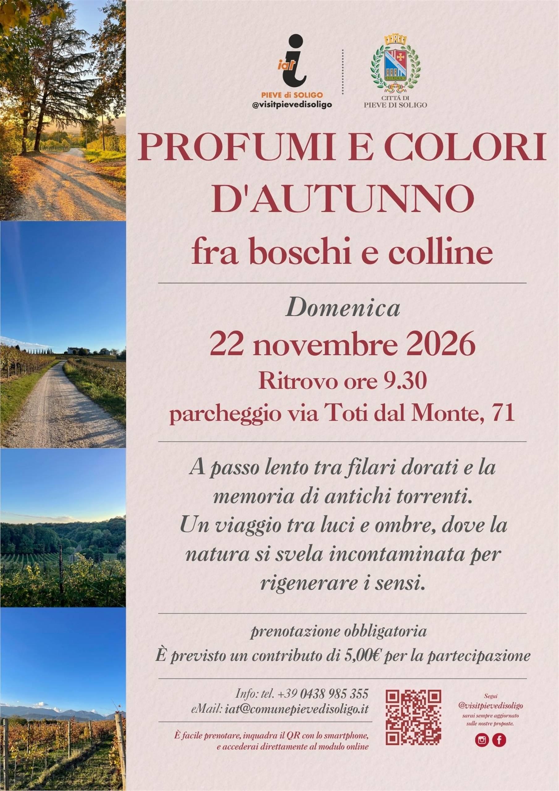 Profumi e colori d'autunno fra boschi e colline