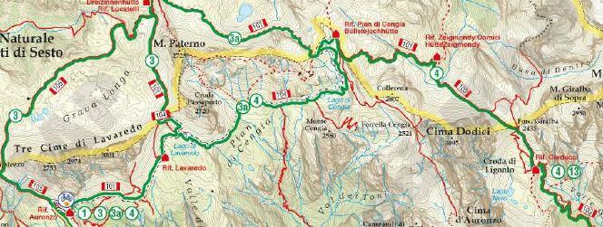 Al Rifugio Carducci dal Rifugio Auronzo