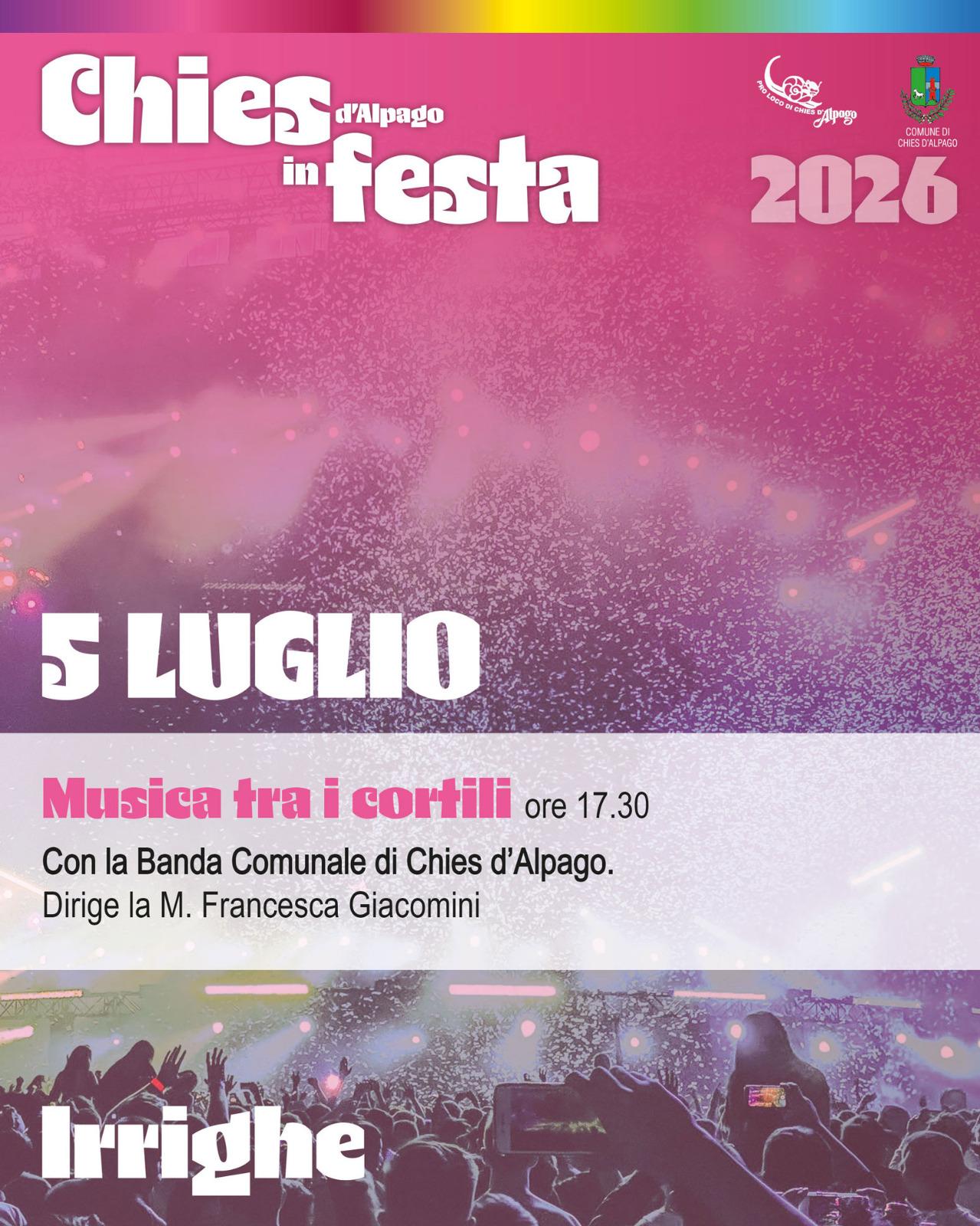 Musica tra i cortili-Irrighe di Chies d’Alpago