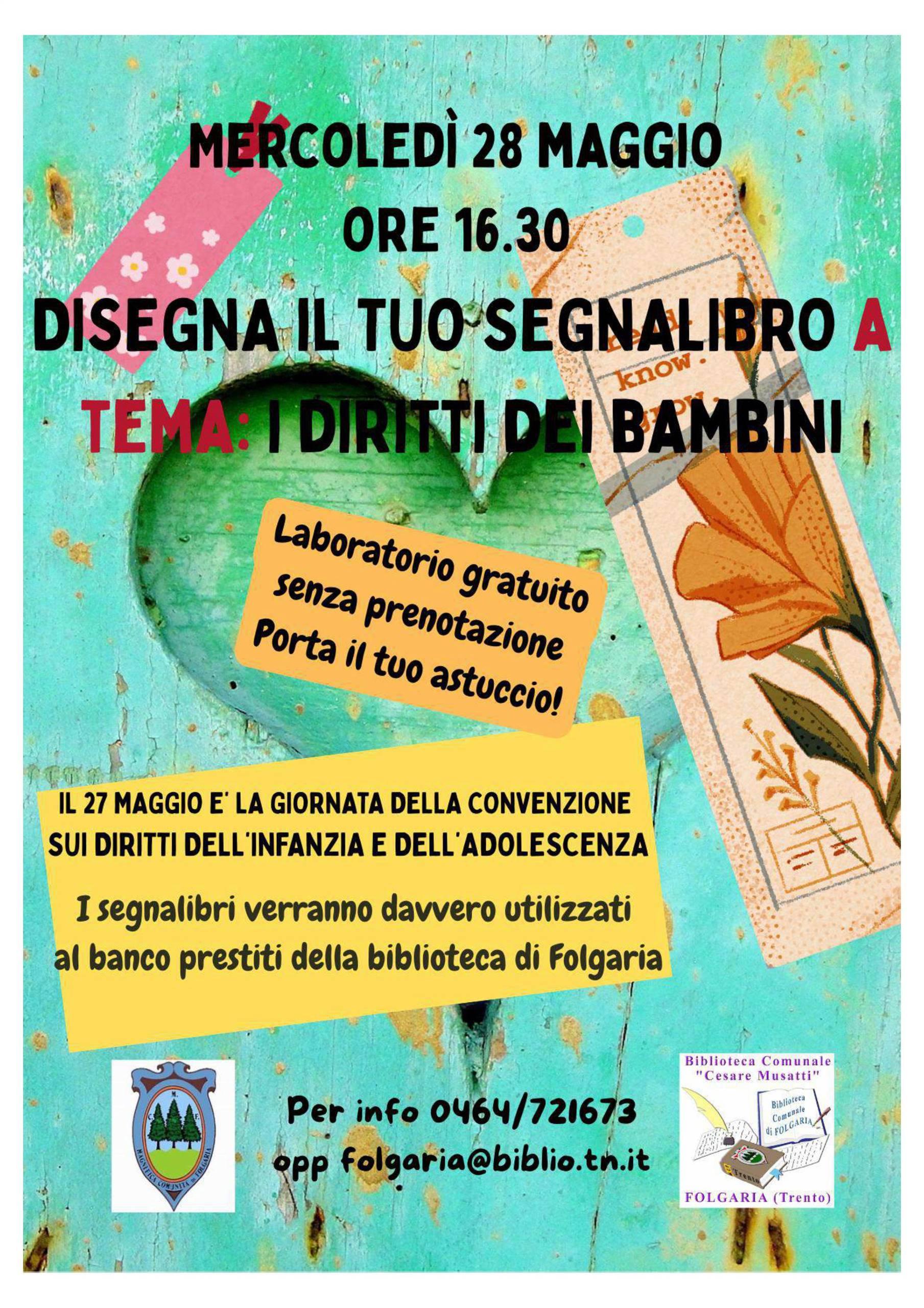 Disegna il tuo segnalibro a tema: i diritti dei bambini