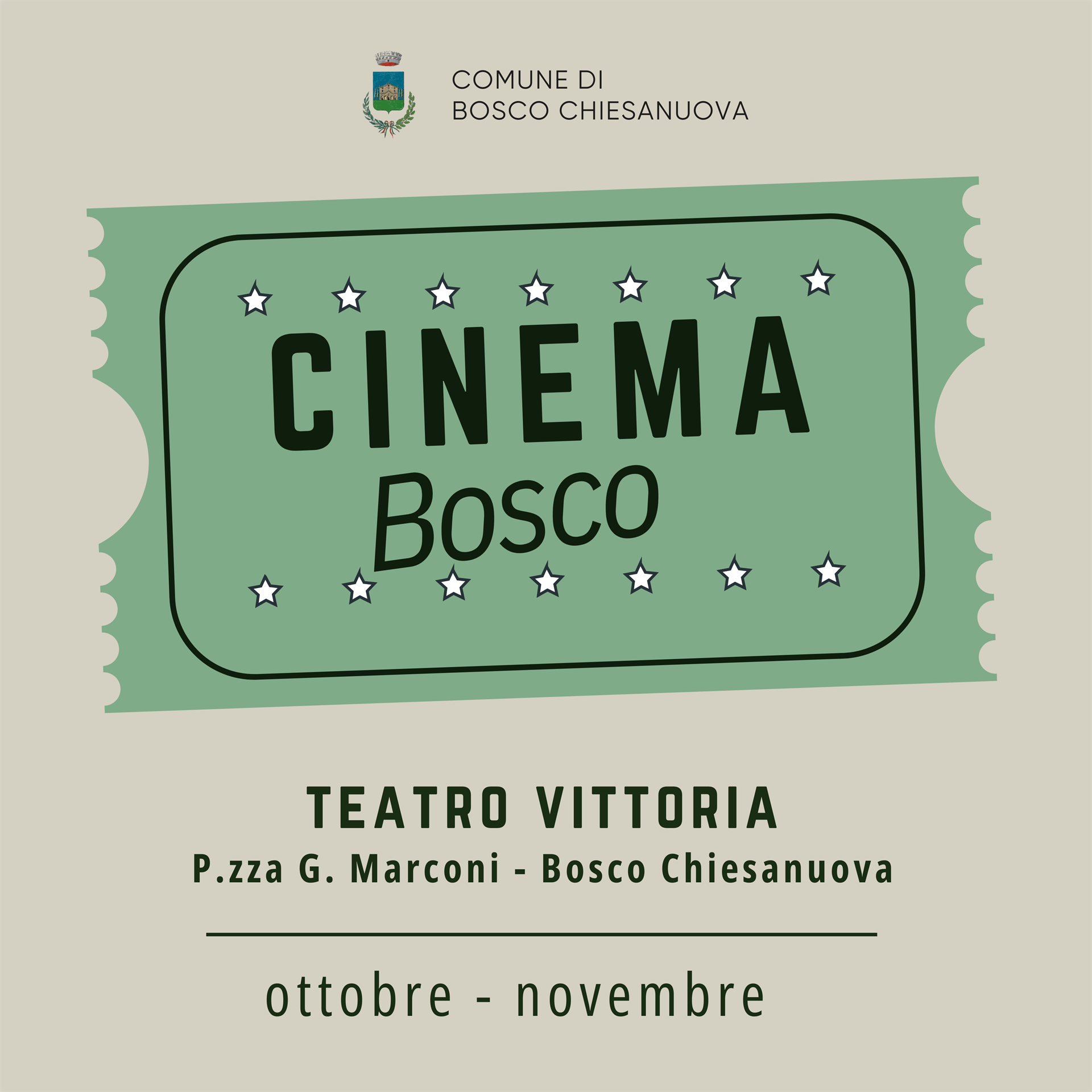 Cinema a Bosco Chiesanuova - Calendario Autunno 2026