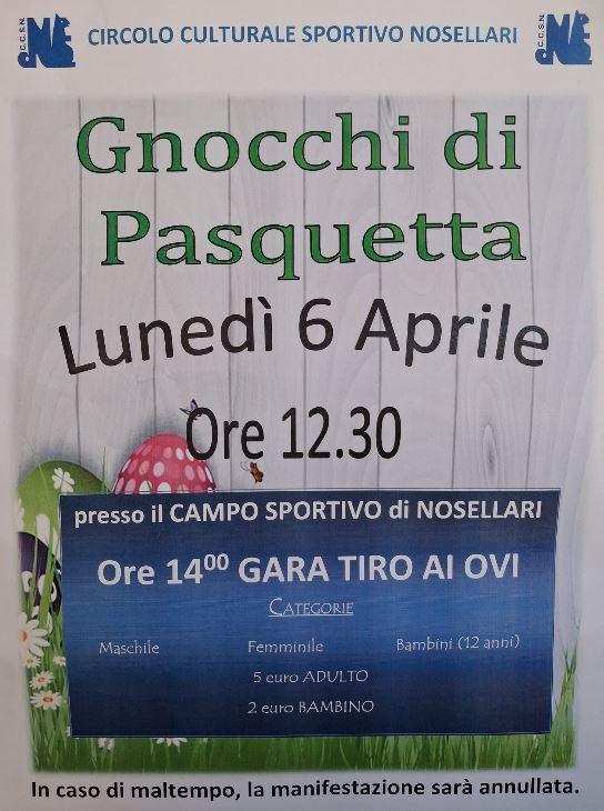 Gnocchi di pasquetta a Nosellari