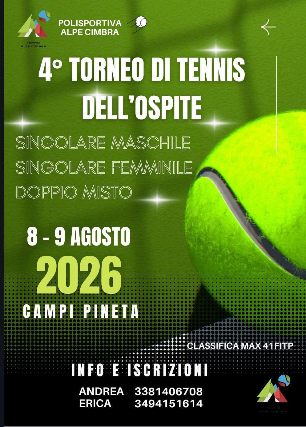 4° Torneo di tennis dell'ospite
