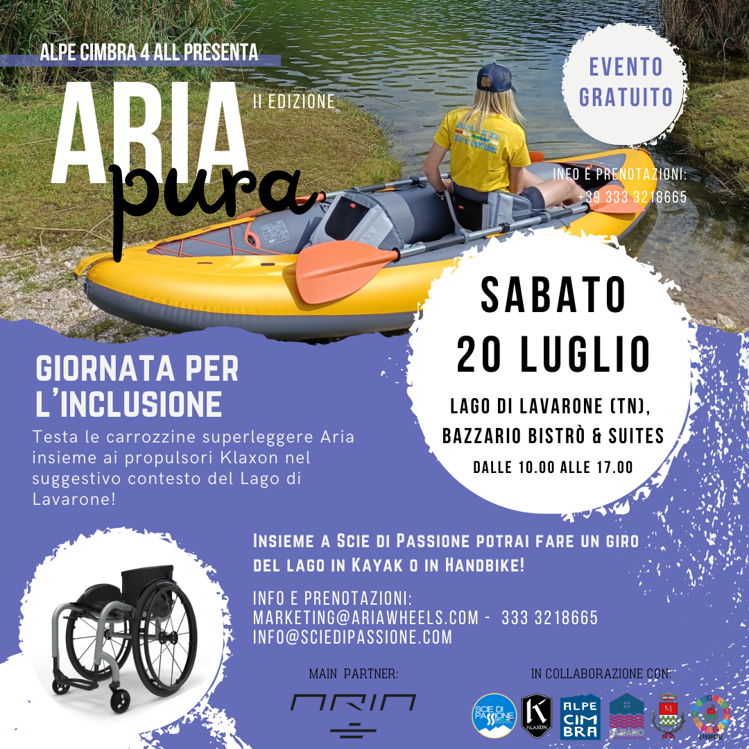 Alpe Cimbra 4ALL presenta ARIA PURA
