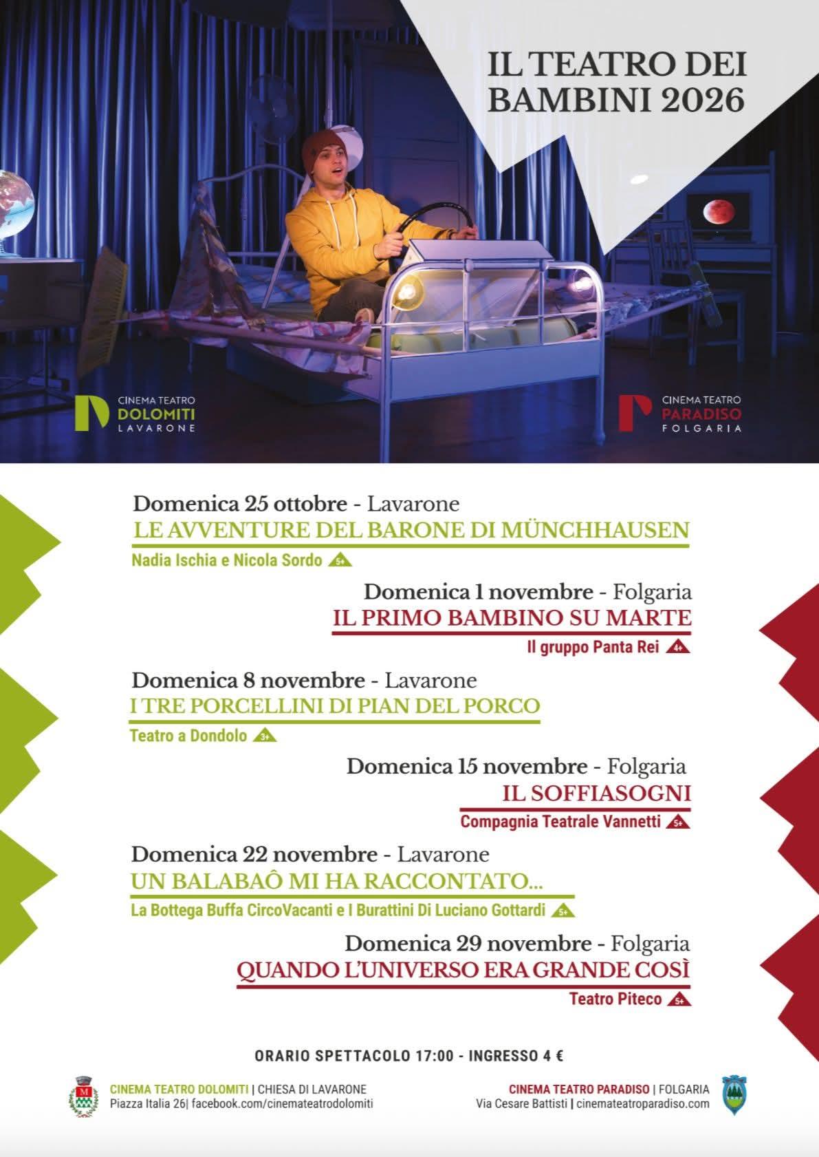 I SOFFIASOGNI - Teatro dei bambini a Folgaria