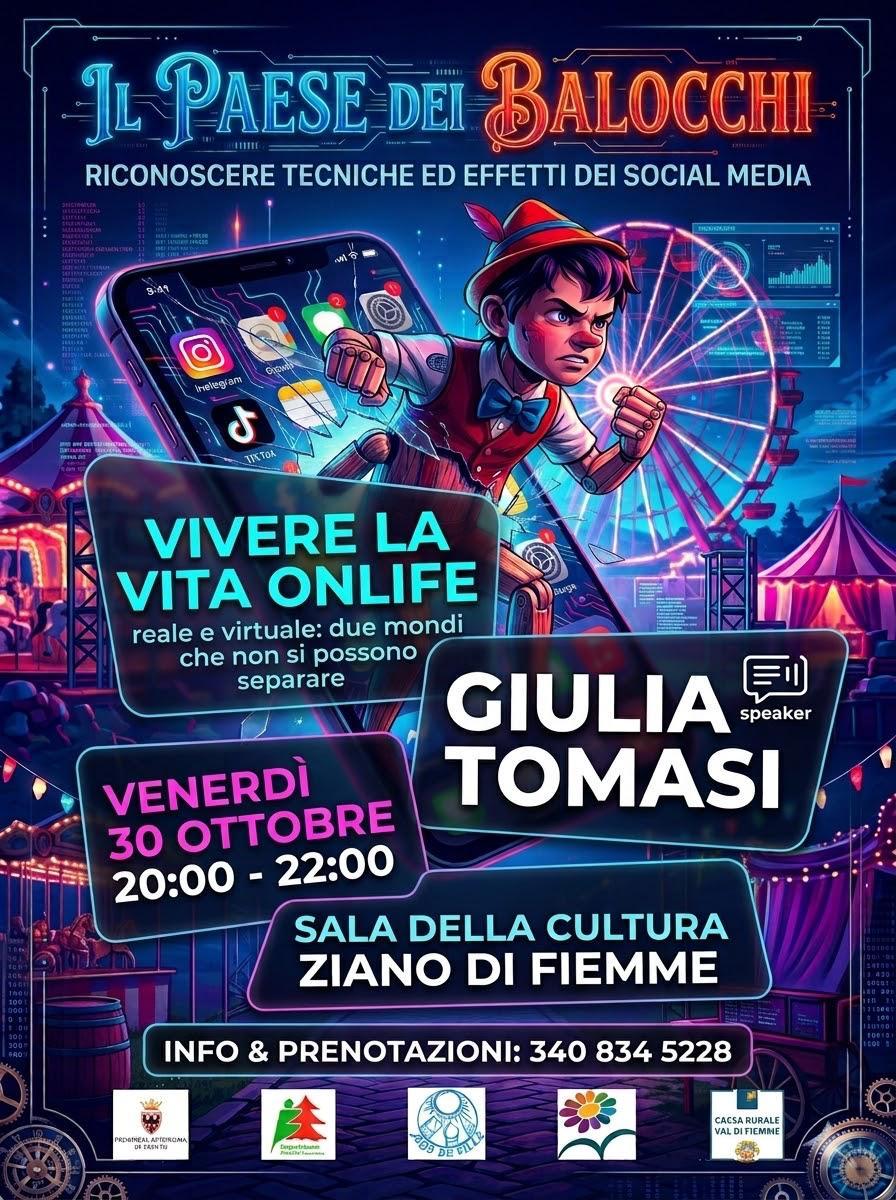 Serata con Giulia Tomasi - Il Paese dei Balocchi