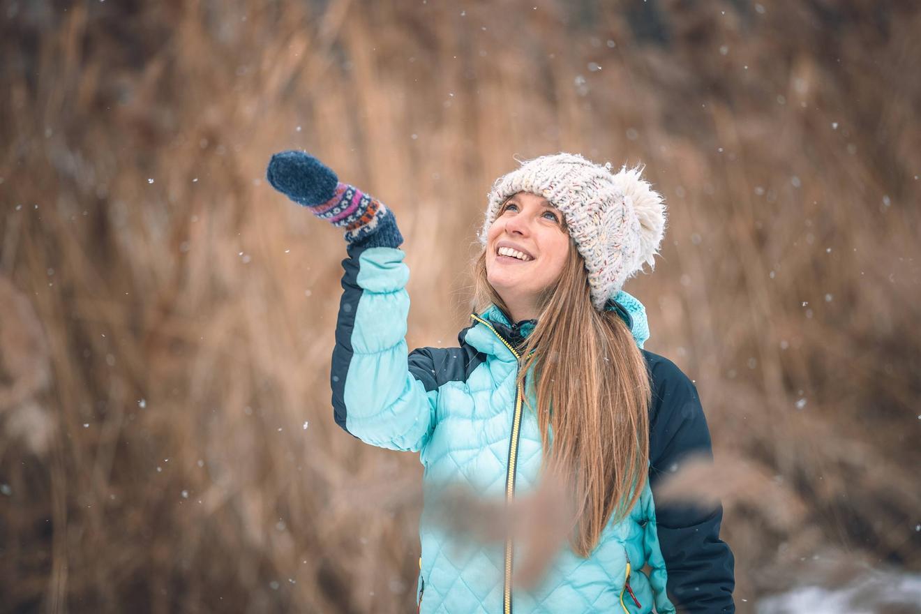 Bagno di foresta invernale