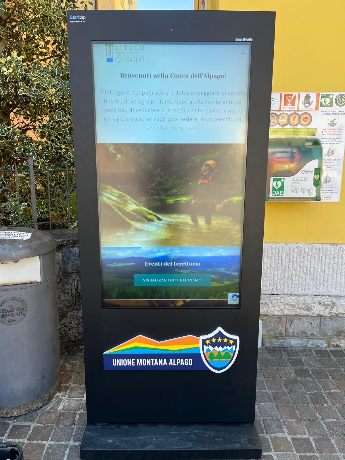 Totem informativo a Lamosano