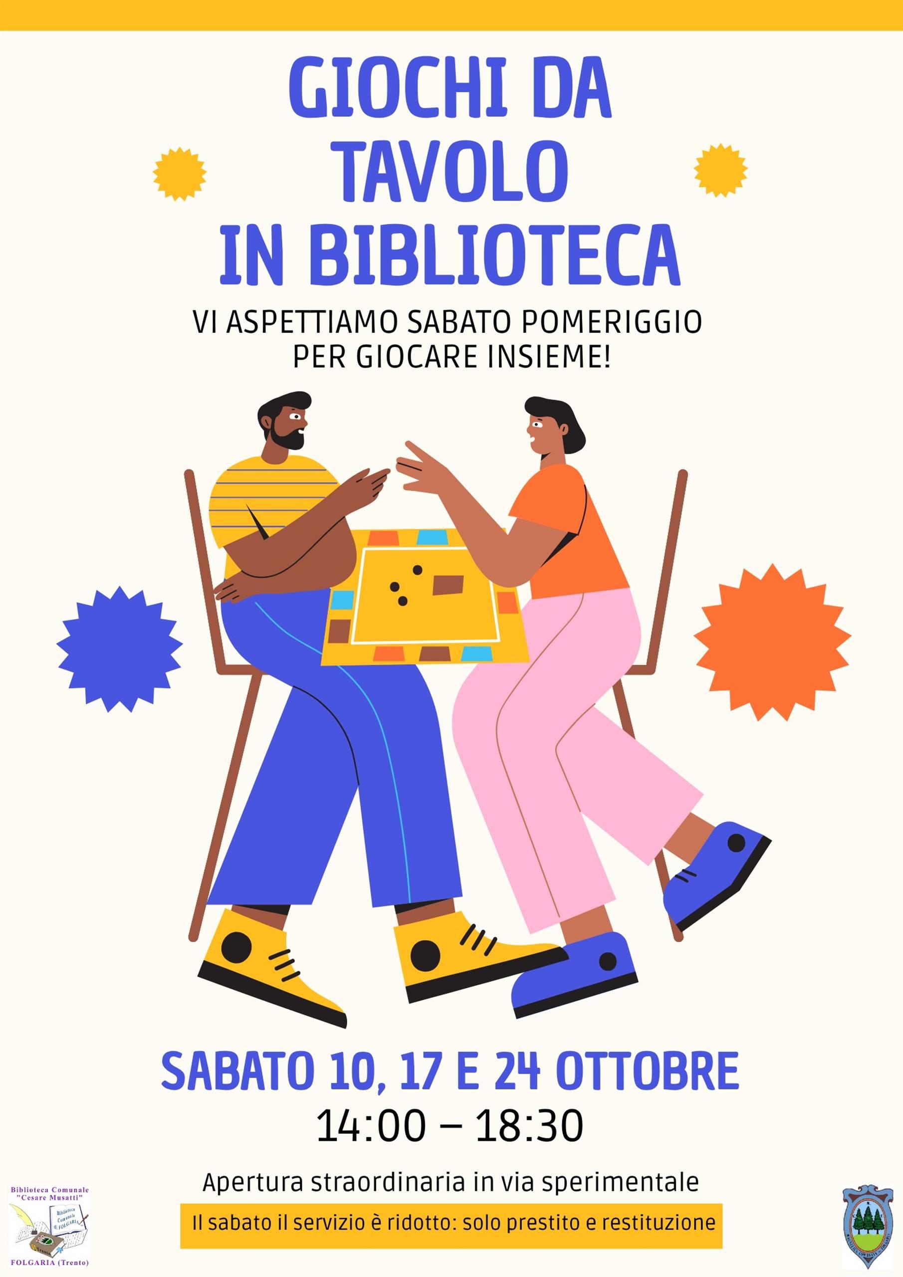 Giochi da tavolo in biblioteca
