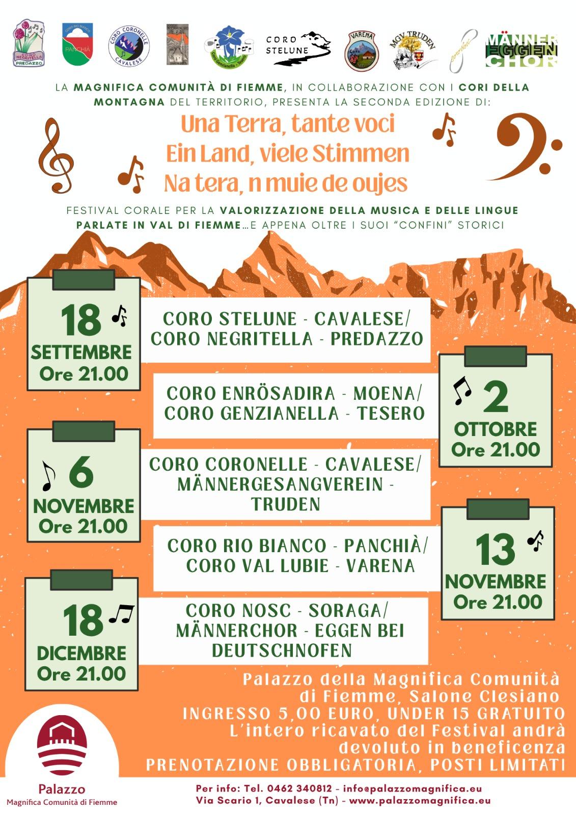 Concerto del Coro Coronelle e Männergesangsverein - Una terra, tante voci