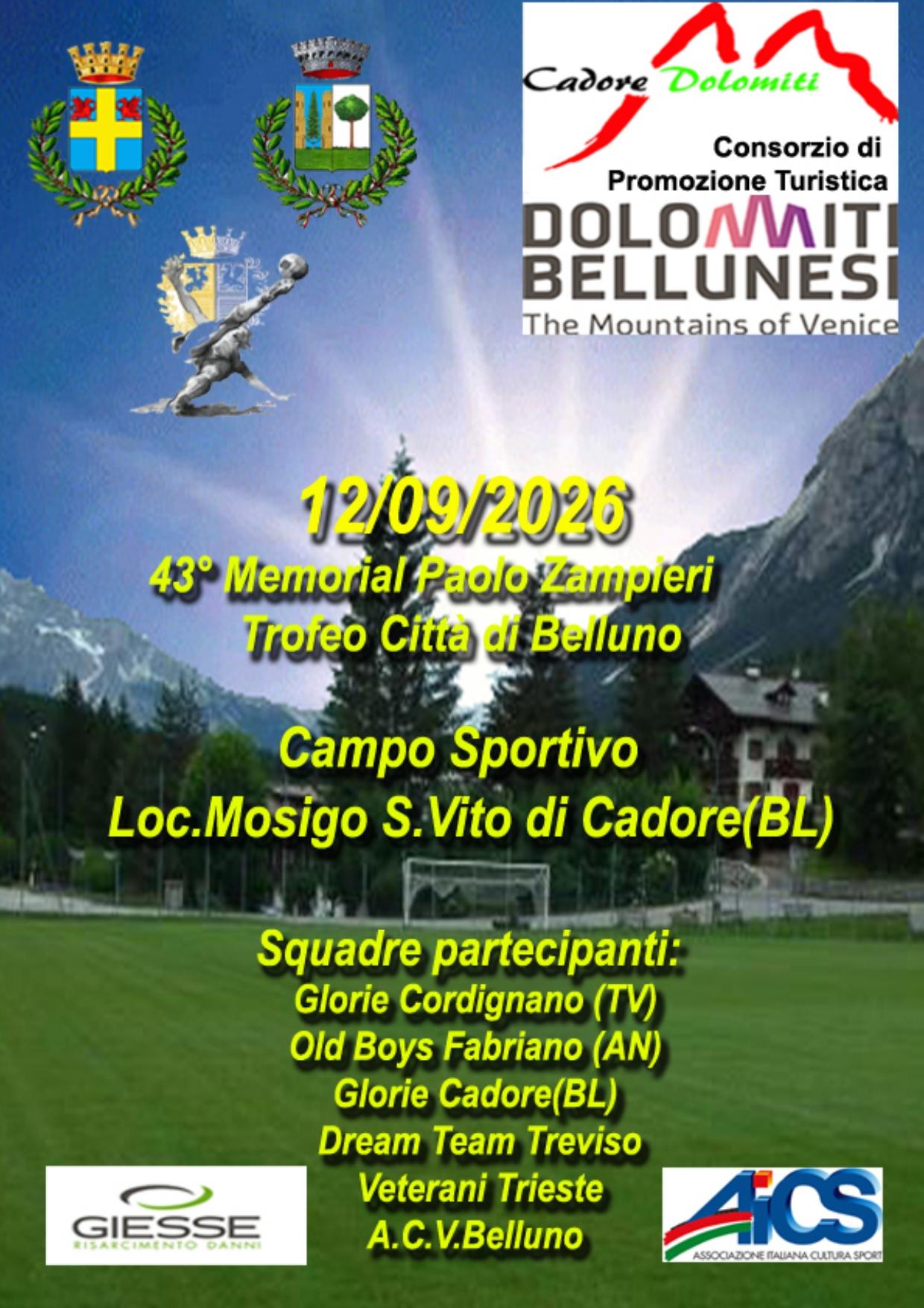 43° Memorial Paolo Zampieri Trofeo Città di Belluno
