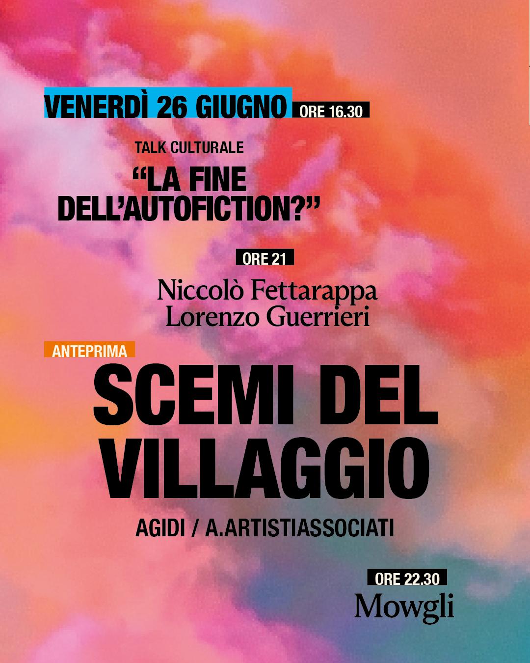 Talk culturale “La fine dell’autofiction?”