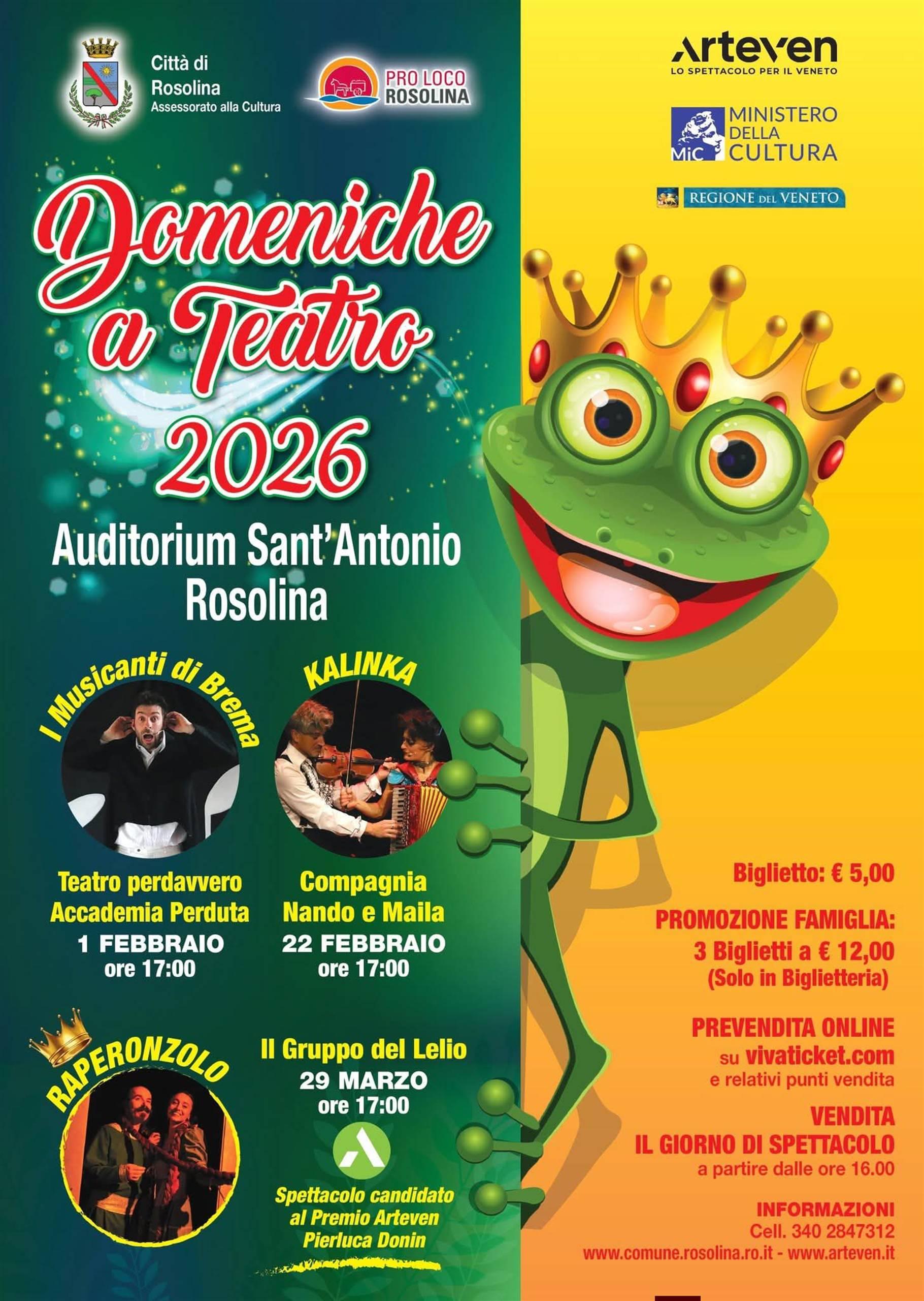DOMENICHE A TEATRO 2026