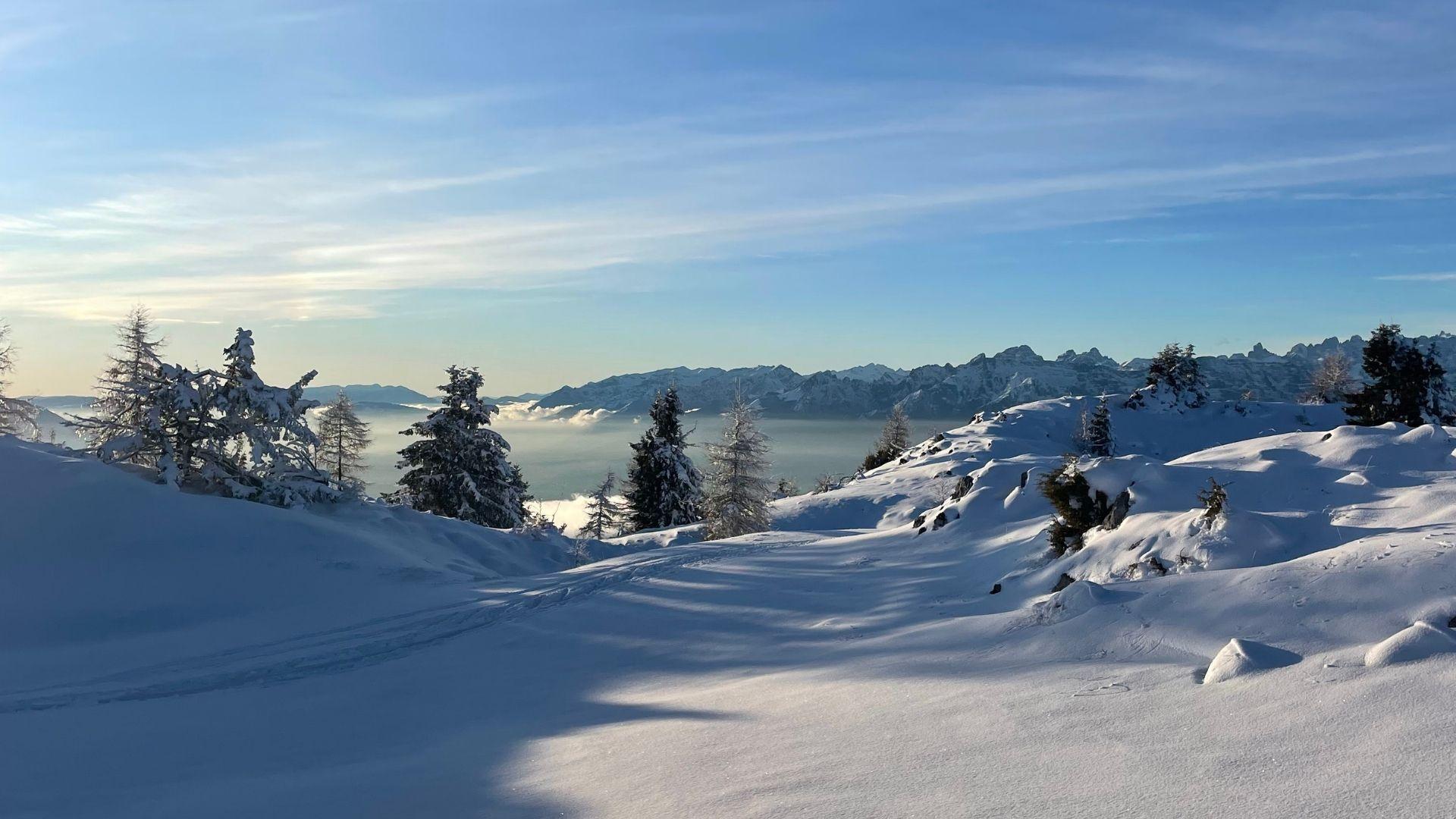 Ciaspolata sull’Alpe del Nevegal