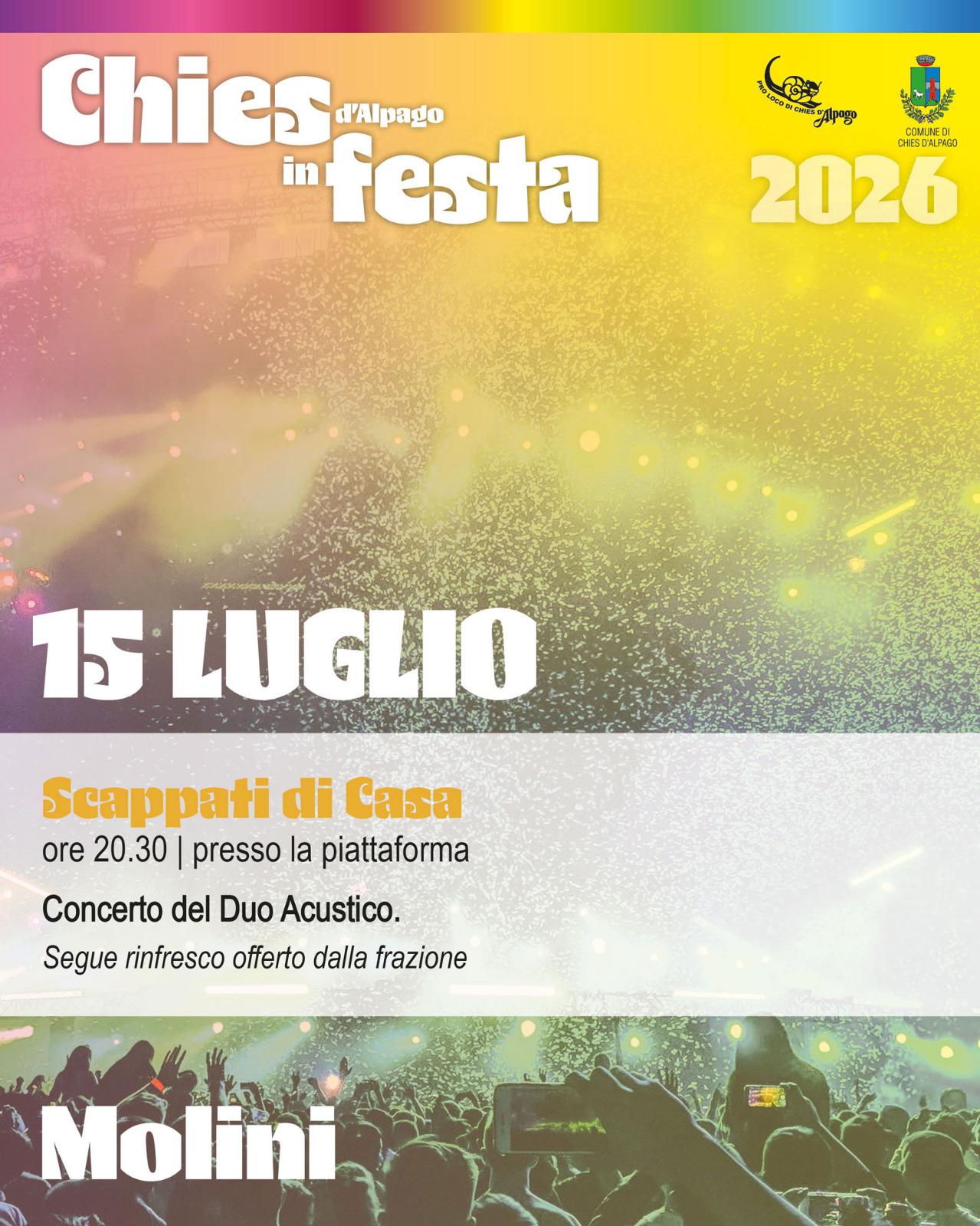Il duo acustico “scappati di casa “