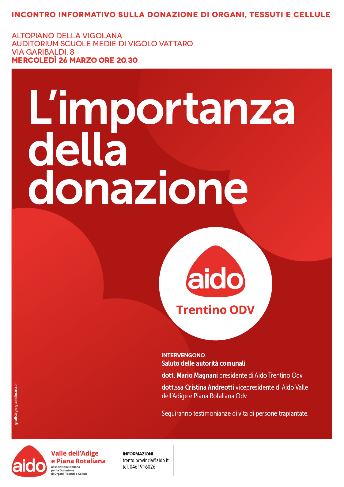 Incontro informativo sulla donazione di organi, tessuti e cellule