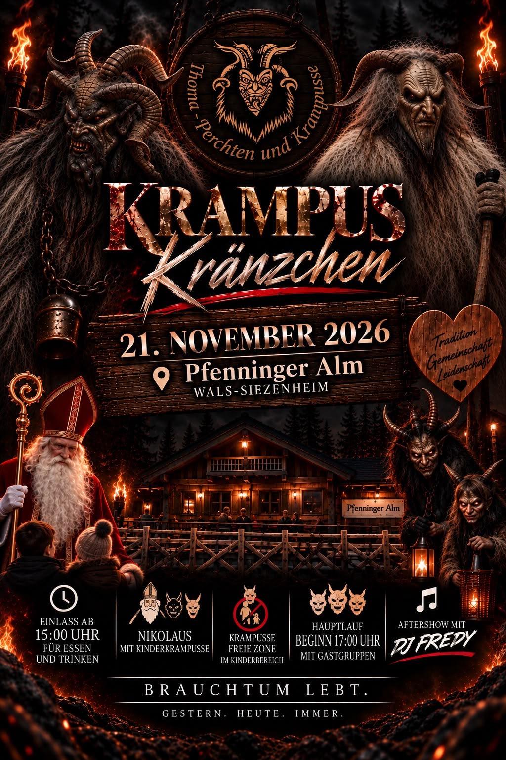 Krampuskränzchen der Thoma-Perchten und Krampusse